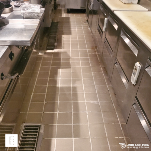 Commercial flooring at Buddakan by Philadelphia Flooring Solutions