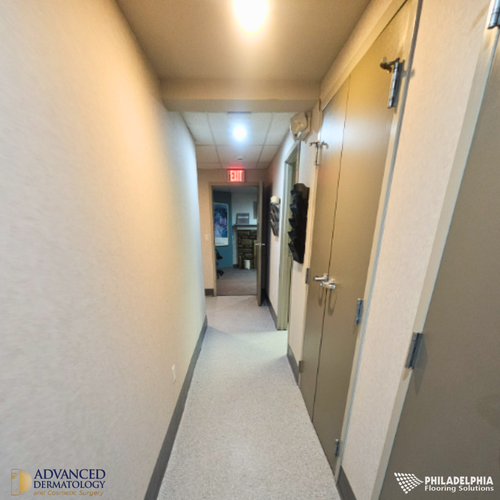 Philadelphia Flooring Solutions's commercial flooring work for Advanced Dermatology and Cosmetic Surgery in Philadelphia