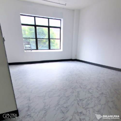 Philadelphia Flooring Solutions's commercial flooring work for Central Tattoo Studio in Philadelphia, PA