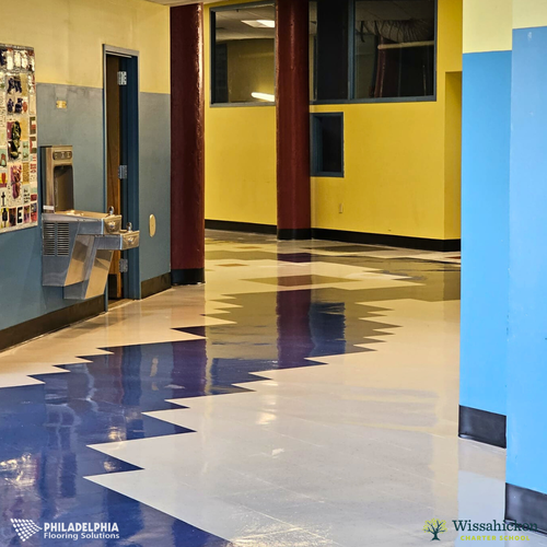 Philadelphia Flooring Solutions's commercial flooring work for Wissahickon Charter School in Philadelphia, PA