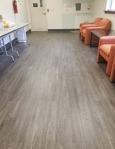 Philadelphia Flooring Solutions's commercial flooring work for Paris Corporation in Norris Square, PA