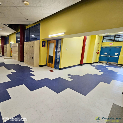 Philadelphia Flooring Solutions's commercial flooring work for Wissahickon Charter School in Philadelphia, PA