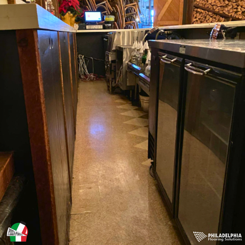 Philadelphia Flooring Solutions's commercial tile flooring work for Porta Asbury Park in Yorktown, PA