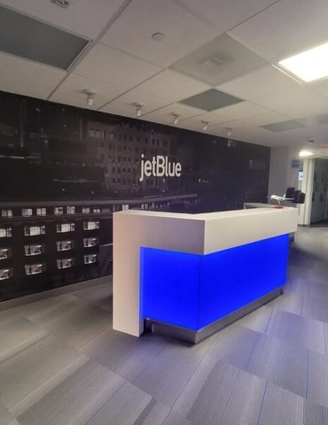 Philadelphia Flooring Solutions's commercial carpet flooring work for JetBlue Airways in Philadelphia, PA