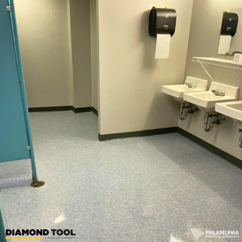 Philadelphia Flooring Solutions's commercial flooring work for Diamond Tool in Philadelphia, PA