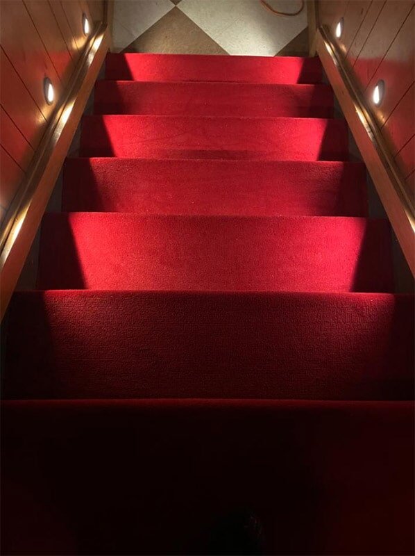 High-quality carpeted stairs for Blind Barber Bar by Philadelphia Flooring Solutions in Philadelphia, PA