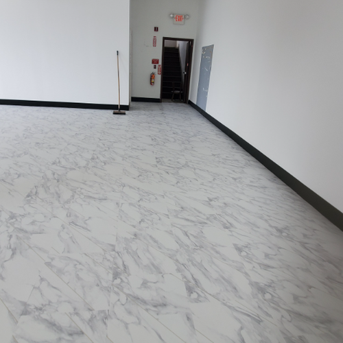 Philadelphia Flooring Solutions's commercial flooring work for Central Tattoo Studio in Philadelphia, PA