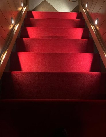 High-quality carpeted stairs for Blind Barber Bar by Philadelphia Flooring Solutions in Philadelphia, PA