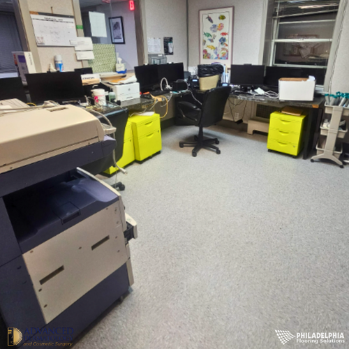 Philadelphia Flooring Solutions's commercial flooring work for Advanced Dermatology and Cosmetic Surgery in Philadelphia