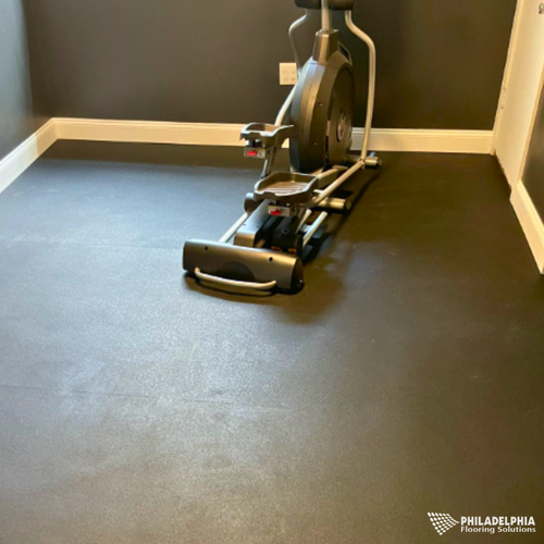 Rubber flooring installation in Cherry Hill NJ by Philadelphia Flooring Solutions