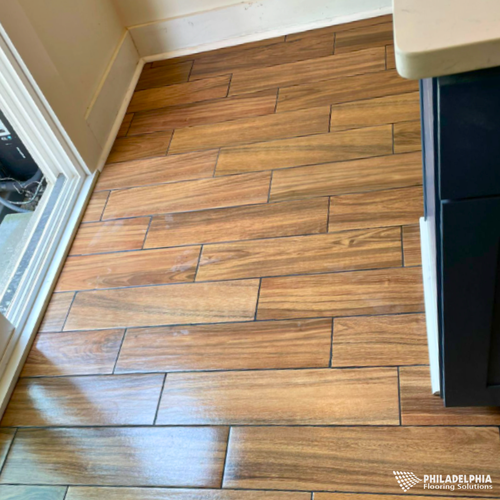Tile floors in a NJ home by Philadelphia Flooring Solutions