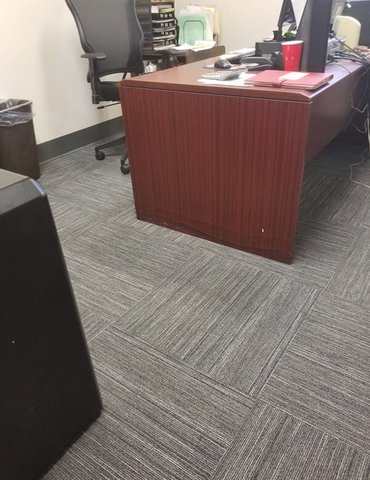 Philadelphia Flooring Solutions's commercial carpet flooring work for Paris Corporation in Yorktown, PA