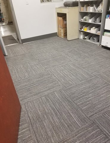 Philadelphia Flooring Solutions's commercial carpet flooring work for Paris Corporation in Yorktown, PA