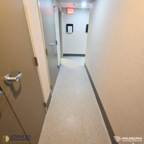 Philadelphia Flooring Solutions's commercial flooring work for Advanced Dermatology and Cosmetic Surgery in Philadelphia