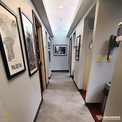 Commercial flooring in a Philadelphia dental office